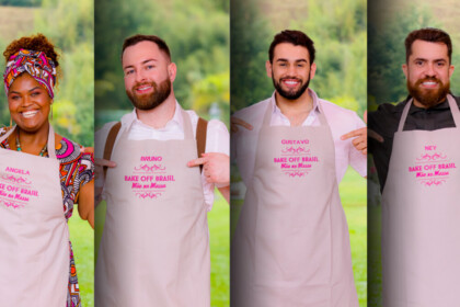 Angela, Bruno, Gustavo e Ney, semifinalistas do Bake Off Brasil: Mão Na Massa