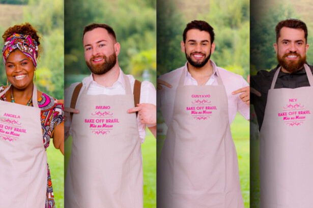 Angela, Bruno, Gustavo e Ney, semifinalistas do Bake Off Brasil: Mão Na Massa