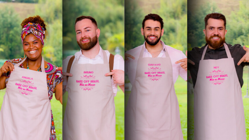 Angela, Bruno, Gustavo e Ney, semifinalistas do Bake Off Brasil: Mão Na Massa