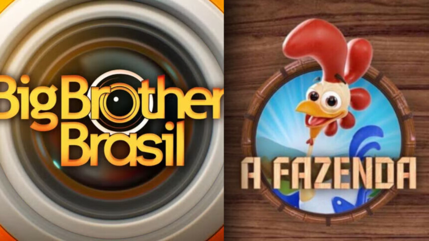Logo do BBB 26 divide tela com o logo de A Fazenda