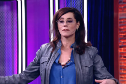 Christiane Torloni no palco do Lady Night da TV Globo