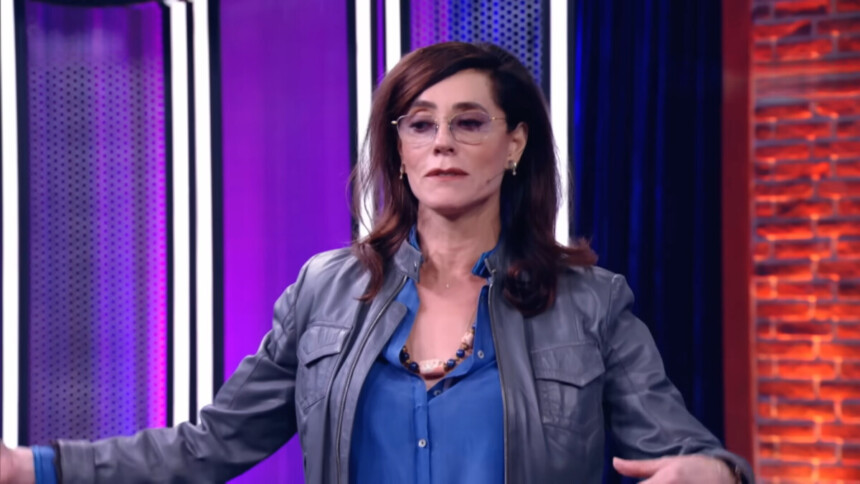 Christiane Torloni no palco do Lady Night da TV Globo