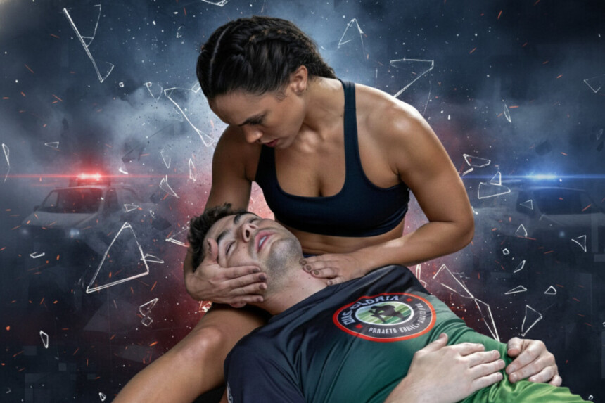 Bárbara olha para Davi desacordado em cena final de Dona de Mim