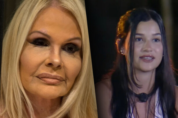 Monique Evans em selfie no espelho divide tela com montagem ao lado de Duda em A Fazenda 17