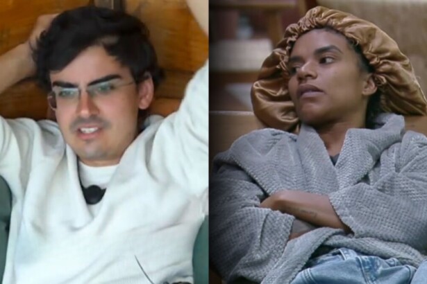 Dudu Camargo e Kathy em uma montagem na A Fazenda