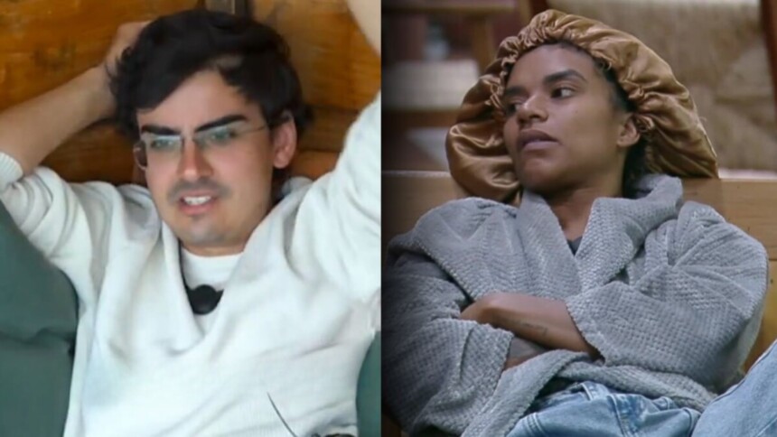 Dudu Camargo e Kathy em uma montagem na A Fazenda