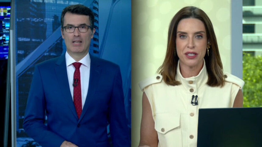 Fabio Turci divide tela com Paula Monteiro ambos no estúdio do Times Brasil Licenciado Exclusivo CNBC