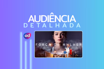 Logo da novela Força de Mulher na arte de divulgação da audiência detalhada da novela