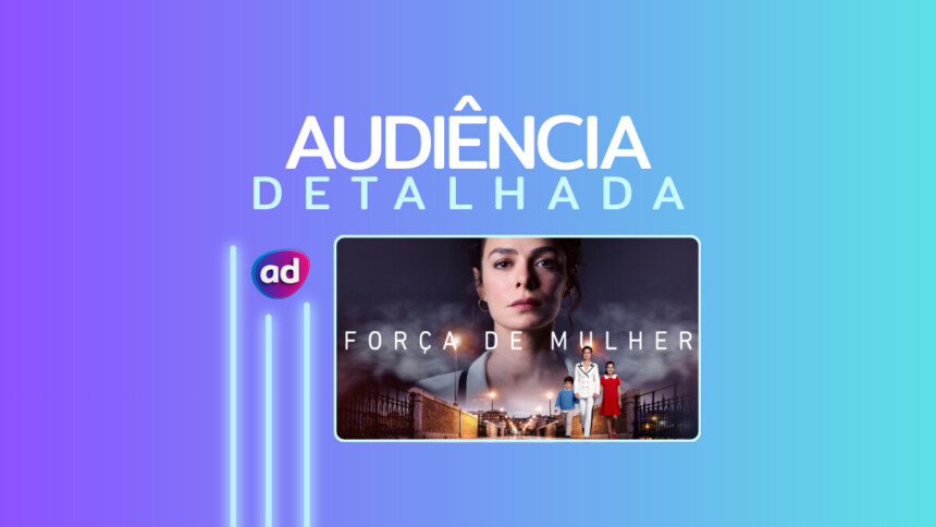 Logo da novela Força de Mulher na arte de divulgação da audiência detalhada da novela
