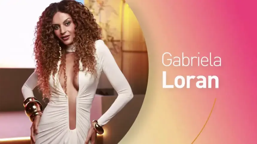 Gabriela Loran de vestido branco na arte do Encontro com Patrícia Poeta