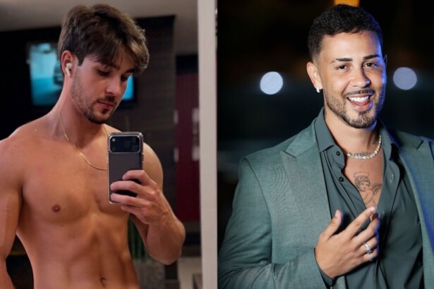 Lucas Lobato e Carlinhos Maia em uma montagem de duas imagens deles separados