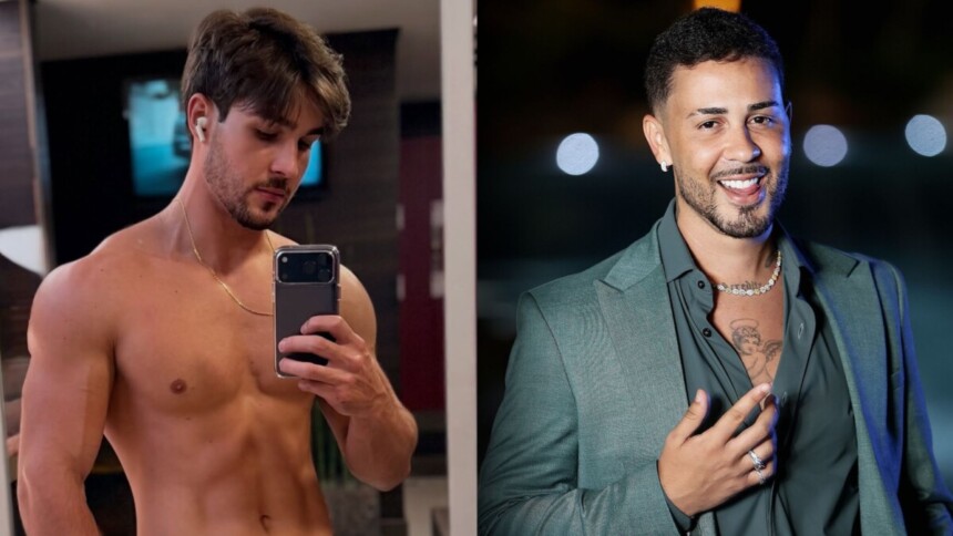 Lucas Lobato e Carlinhos Maia em uma montagem de duas imagens deles separados