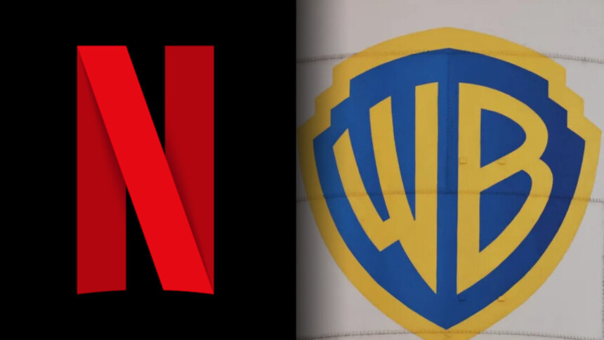 Logo da Netflix ao lado do logo da Warner