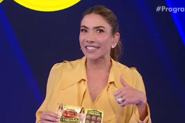 Patricia Abravanel em trecho do segundo sorteio Tele Sena de Natal