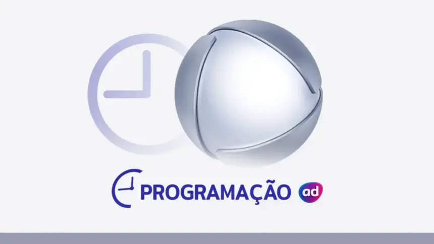 O logo da RECORD ao lado de um ícone de relógio, com o título "Programação" em cinza na parte inferior.
