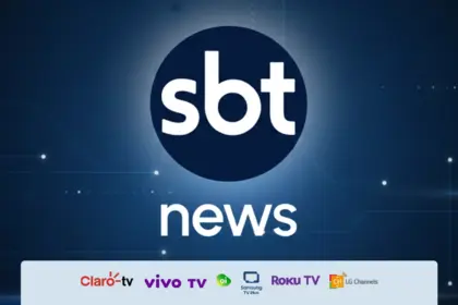 Logo do SBT News ao lado das operadoras
