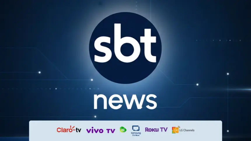 Logo do SBT News ao lado das operadoras