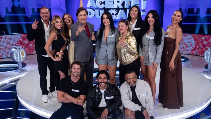 Tom Cavalcante e participantes do Acerte ou Caia no episódio de 14 de dezembro