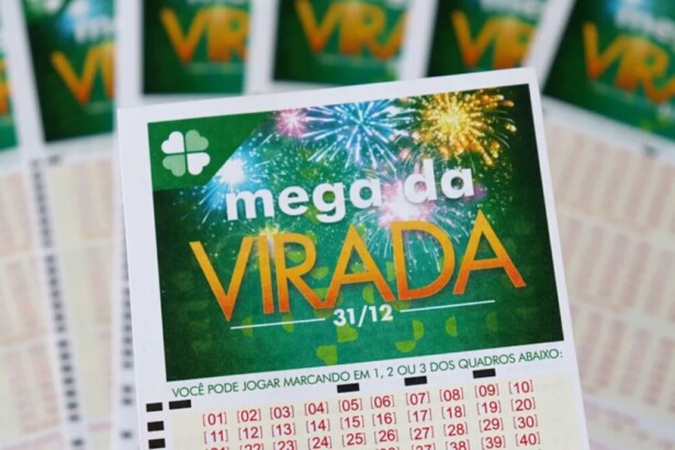Volante de sorteio da Mega da Virada 2025