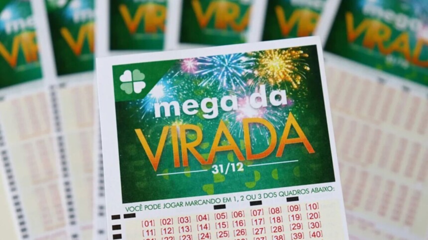 Volante de sorteio da Mega da Virada 2025
