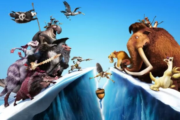 Trecho do filme de animação A Era Do Gelo 4