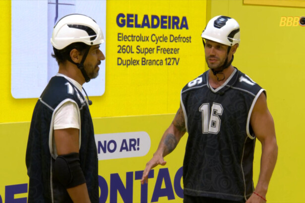 Alberto frente a frente com Jonas no momento em que o empresário anuncia desistência da Prova do Líder do BBB 26