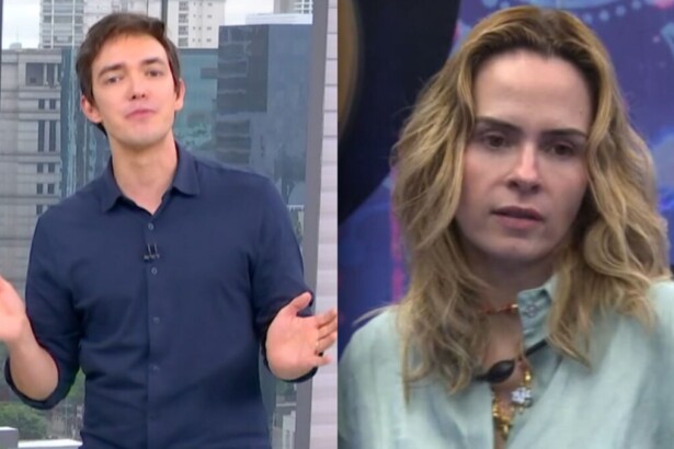 Alessandro Jodar, no BDSP, e Ana Paula Renault, no BBB 26, em uma montagem