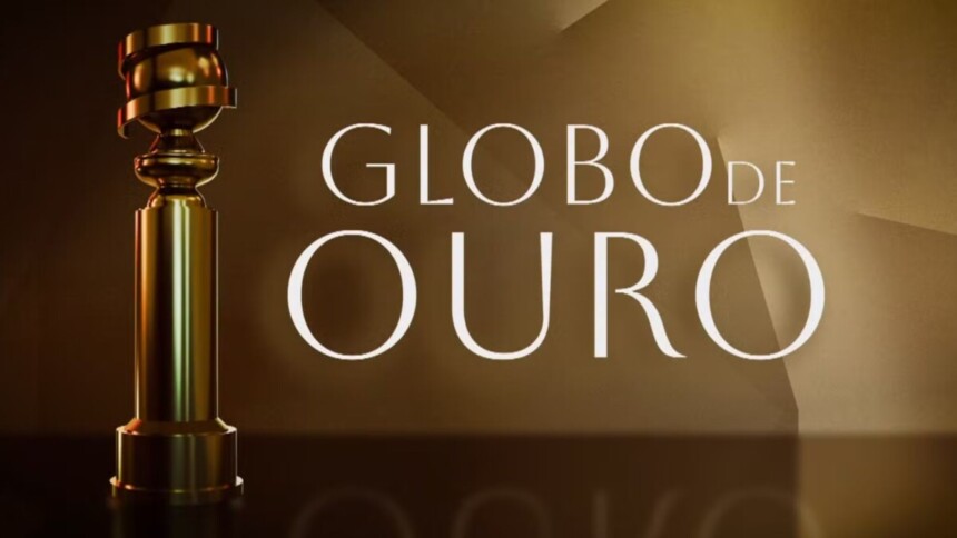 Arte da cobertura do Globo de Ouro na TV Globo