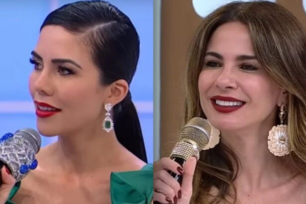 Daniela Albuquerque e Luciana Gimenez em uma montagem nos programas da RedeTV!