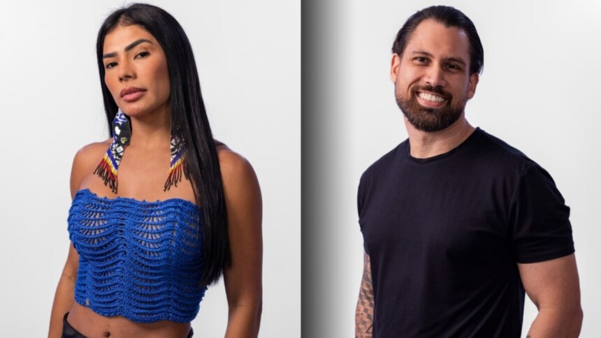 Marciele e Brigido nas fotos oficiais para o BBB 26