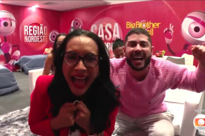 Maxiane e Marcelo direto da Casa de Vidro Nordeste celebrando a vaga no BBB 26