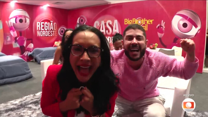 Maxiane e Marcelo direto da Casa de Vidro Nordeste celebrando a vaga no BBB 26