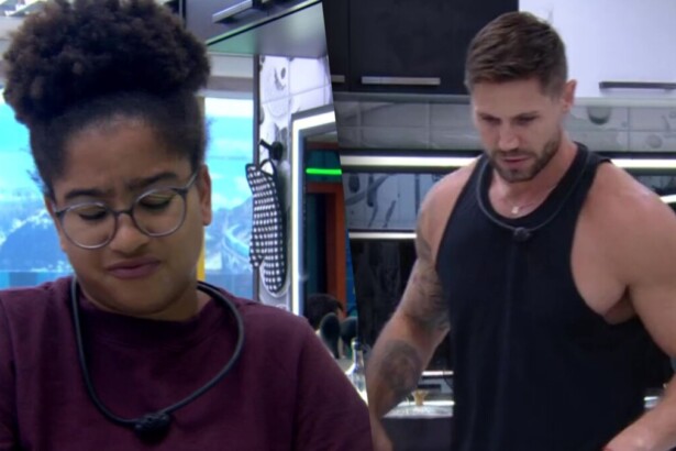 Milena e Jonas em uma montagem no BBB 26