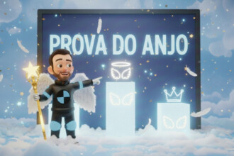Logo da Prova Do Anjo com Toninho com asas de Anjo