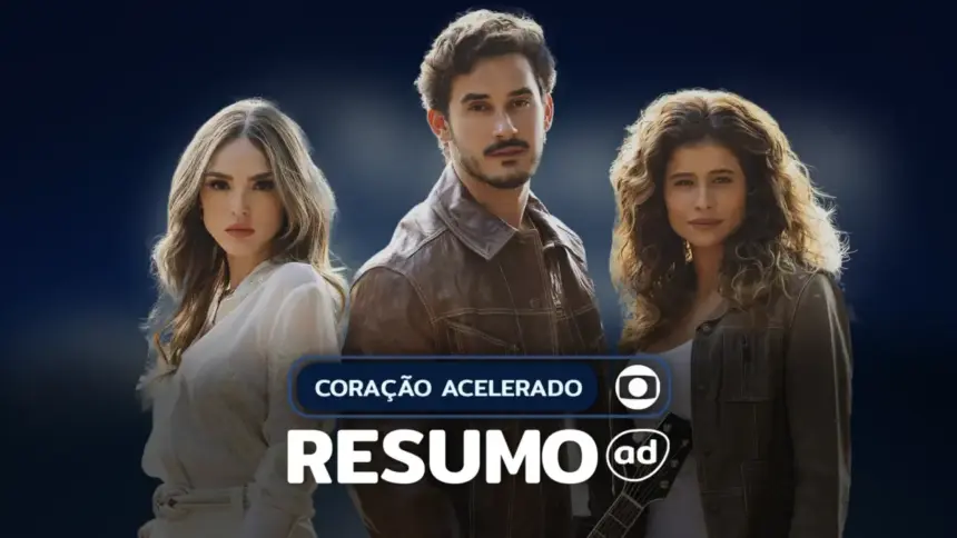 Naiane, João Raul e Agrado na arte do resumo de Coração Acelerado