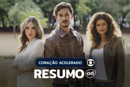 Naiane, João Raul e Agrado na arte do resumo de Coração Acelerado