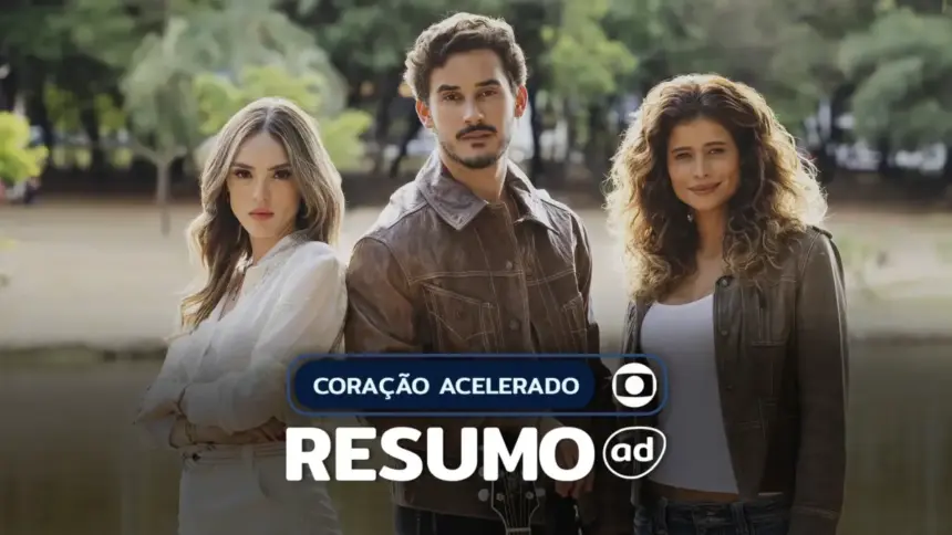 Naiane, João Raul e Agrado na arte do resumo de Coração Acelerado