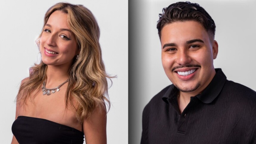 Samira e Pedro nas fotos oficiais para o BBB 26