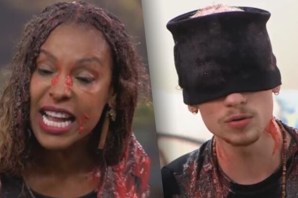 Sol Vega e Juliano Floss em montagem com trechos da treta no Sincerão do BBB 26