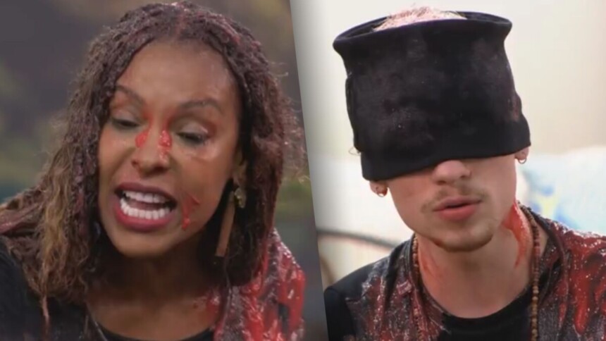 Sol Vega e Juliano Floss em montagem com trechos da treta no Sincerão do BBB 26