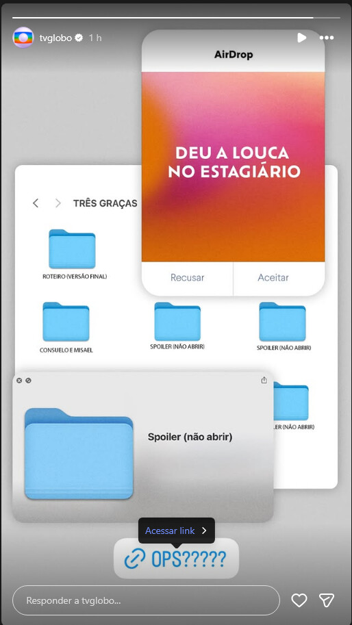 Print da tela onde estava o link para os vídeos vazados do encontro de Belo e Viviane Araújo