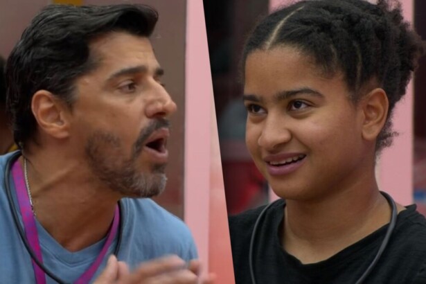 Alberto Cowboy e Milena em uma montagem na treta do BBB 26