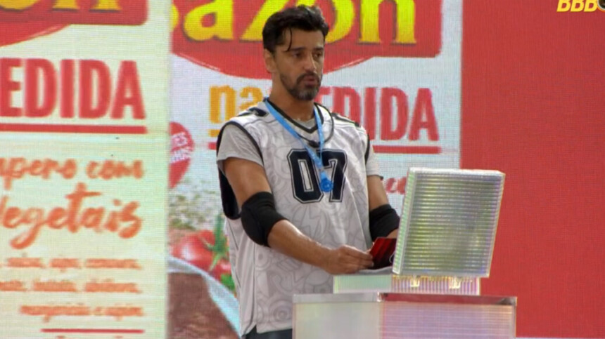 Alberto Cowboy na consagração da Prova do Anjo no BBB 26