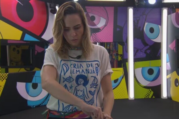 Ana Paula Renault no espaço do desafio Barrado no Baile do BBB 26