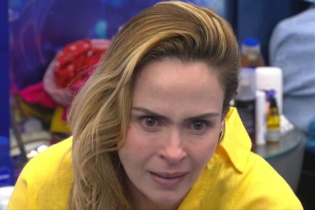 Ana Paula Renault chorando em conversa no quarto do BBB 26