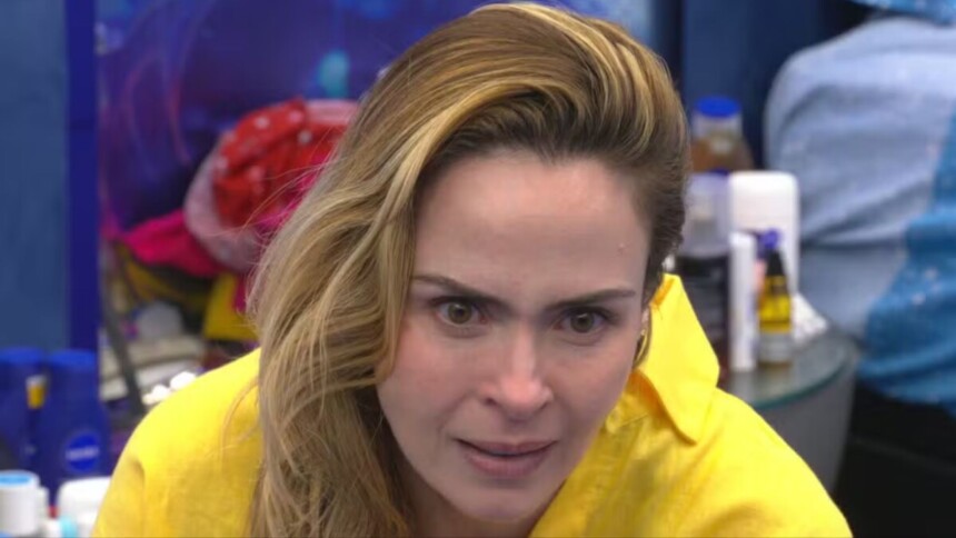 Ana Paula Renault chorando em conversa no quarto do BBB 26