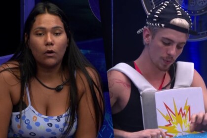 Chaiany e Juliano Floss em uma montagem no BBB 26