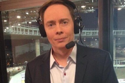 Eduardo Moreno travestido para transmissões do SporTV