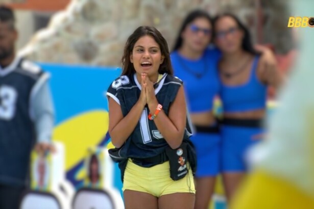 Gabriela grita e comemora vitória na Prova do Anjo do BBB 26