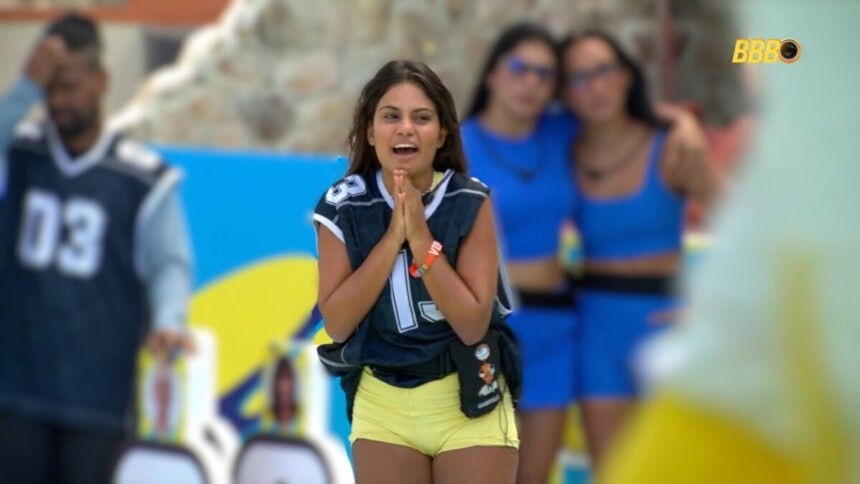 Gabriela grita e comemora vitória na Prova do Anjo do BBB 26